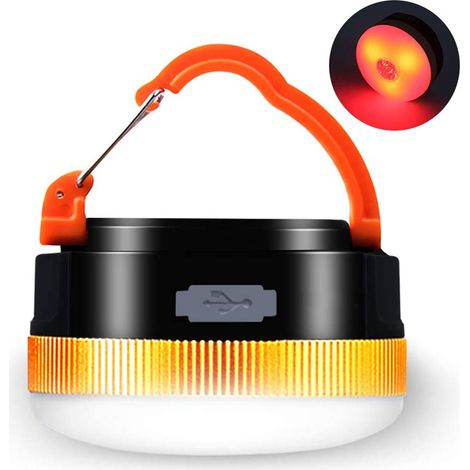 Lanterne de camping solaire LED portable, alimentée par l'énergie solaire et rechargeable par USB, mini batterie externe pour téléphone ou tente. (1/5)