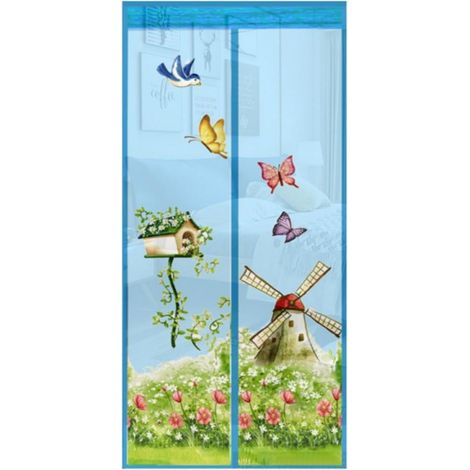 Moustiquaire Magnetique Porte - 7 Fermoirs Magnetiques - 6 Bandes Magnetiques - Pour Porte 75 À 94 Cm - 1 Unite (1/5)