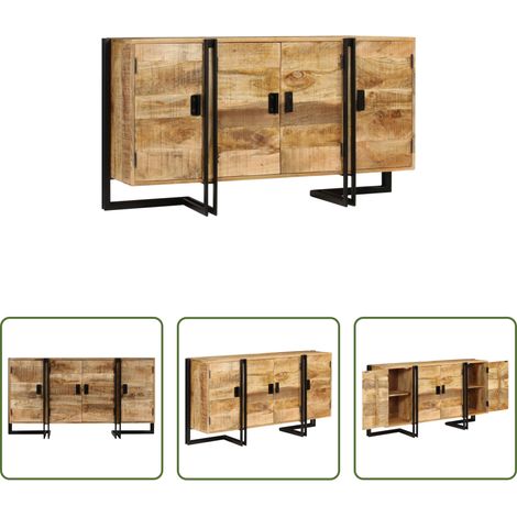 Buffet en manguier - Buffet Bois de manguier massif 150x40x80 cm (1/5)