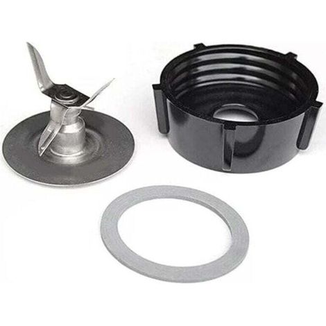 Oster Blender Ersatzmesser mit Gummidichtung 4902 (1 x 4-seitiges Messer, XU, 1 x 6-Backen-Festdeckel & 1 x grauer Dichtungsring) - Crezuo