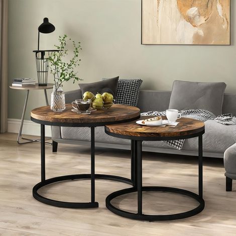 Table basse coloris marron en MDF (1/5)