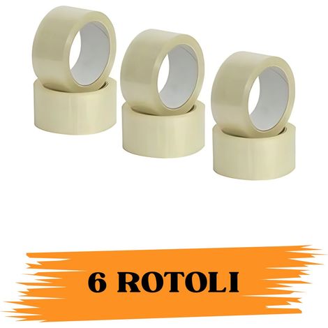 Nastro Adesivo Imballaggio Trasparente Yellow 48mmx66m 6 Rotoli Scotch EcoPrice®
