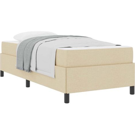 Matelas à ressorts beige, dimensions 80 x 200 cm, tissu (1/5)