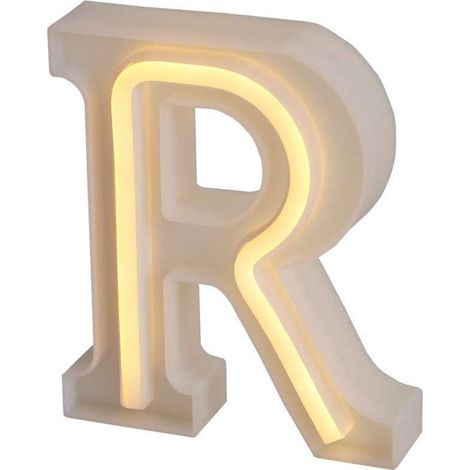 Lettere luminose neon a led luci alfabeto R luminoso per decorazione casa compleanni nozze festa bar eventi luce calda (1/5)