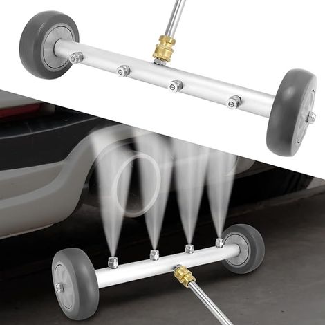 Nettoyeur haute pression pour soubassement de voiture, balai à eau avec 2 tiges d'extension, 4000 PSI (1/4)