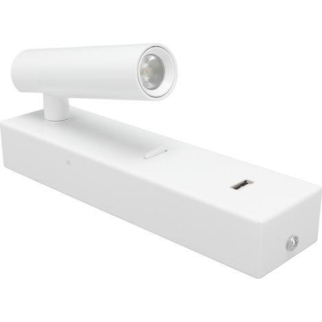 Verstellbare Wandleseleuchte, Steckeranschluss, minimalistische LED-Wandleuchte mit Schalter, 100–240 V USB-Ausgang, warmweißes Licht (1/5)