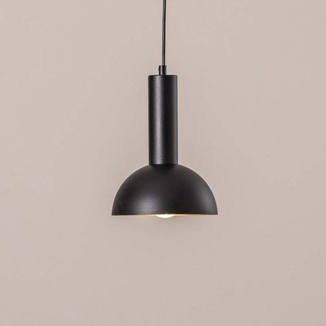 [NEUWERTIG] B-Ware Hängeleuchte Vitrum Pendelleuchte Cupola S Schwarz Stahl Halbrund ø 19cm E27 Led (1/2)