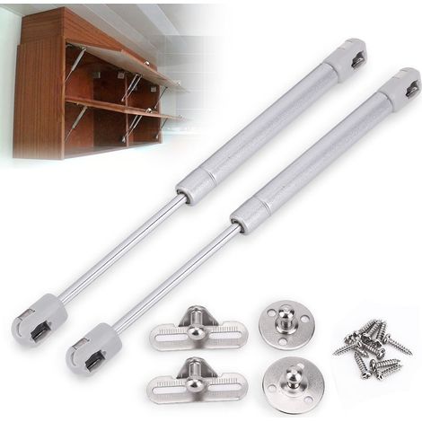 Juego de 2 resortes de gas para bisagras de puertas de armarios de cocina. (1/4)