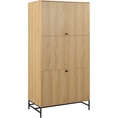 Armario Norsica Levala 105 , 200x99x60cm, Puertas de armario: Con bisagras, Número de estantes: 0