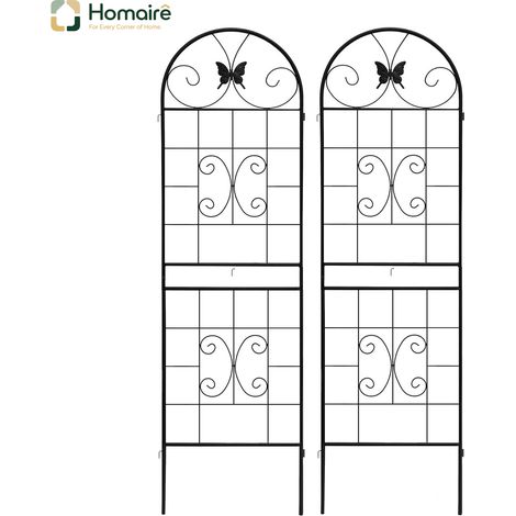 HOMAIRE Metall Garten Gitter, 2 Pack Metallgitter für Kletterpflanzen Indoor/Outdoor