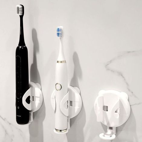 3 Pcs Porte Brosse à Dents, Support Brosse à Dents éléctrique avec capteur Automatique de gravité, Porte Brosse à Dents Mural, Adhésif Puissant Amélioré (1/4)