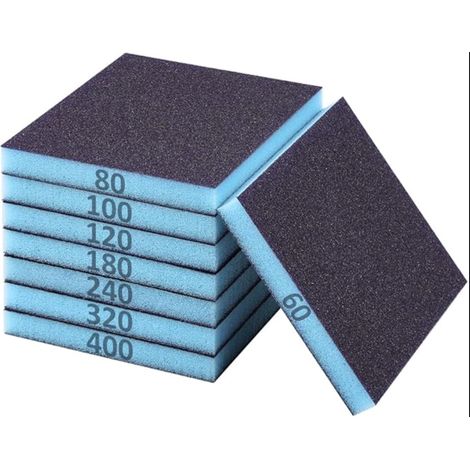 Éponge de Ponçage, Polissage Grain Tampons de ponçage lavables réutilisables, pour Travail du Bois, Le cloisons sèches et du métal (1/5)