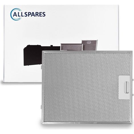 Filtro metálico AllSpares para campanas extractoras compatible con ATAG ETNA Pelgrim 18831 / 88017203 (320x257x8mm)