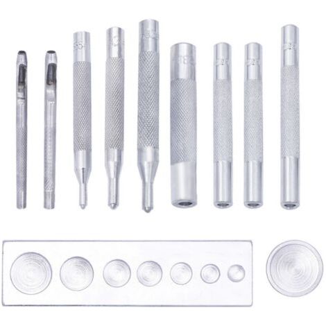 Base De Perçage - Poinçon Pour Cuir Et Tissu - Kit De Rivetage À Oeillets Métalliques - Pour Réparation De Sacs Et Vêtements - Lot De 1 (1/5)