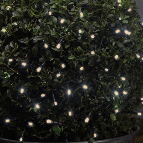 Guirlande à piles 200 led blanc chaud