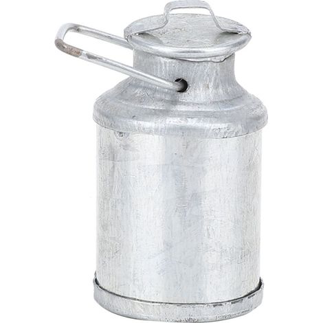 Pot à lait miniature en métal pour maison de poupée 1/12, décoration simulation jouet de baril de lait (1/5)