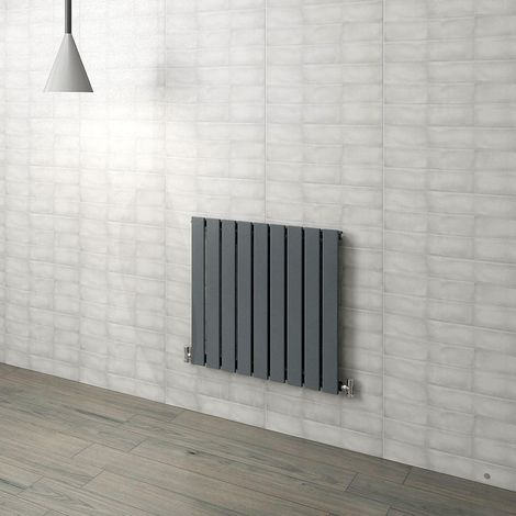 Flat Panel Radiator 600x612mm Anthracite Single Horizontal Modern Central Heating Radiators