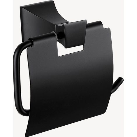 Wand-Toilettenpapierhalter mit Deckel Schwarz - Chloe