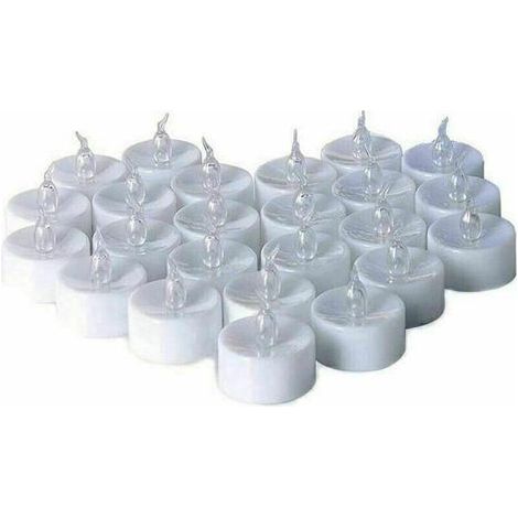 pair Bougie chauffe-plat à LED Bougie sans flamme, bougie étincelante à LED sans flamme avec effet scintillant blanc-Fei Yu (1/5)