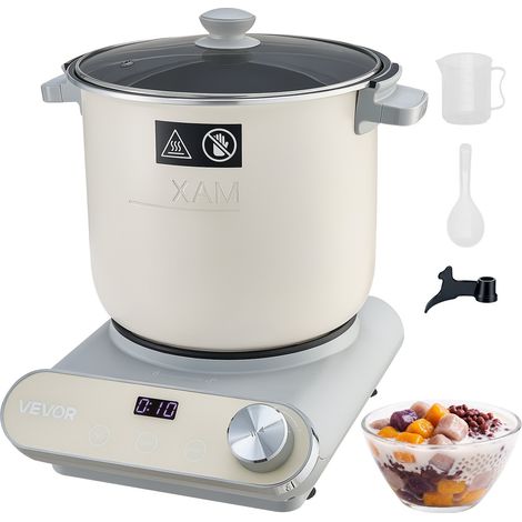 Pétrin à Pâte 7 L, Pétrisseur Électrique avec Fonction Fermentation, pour Pain Pizza Levain Fufu Maison, Bol en Aluminium Antiadhésif, Machine à Pétrir avec Minuteur, Panneau de Commande Incliné (1/5)