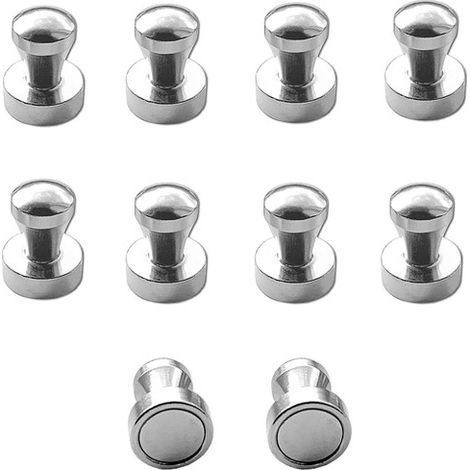 Aimants pour réfrigérateur (10 pièces), acier inoxydable, aimants N35