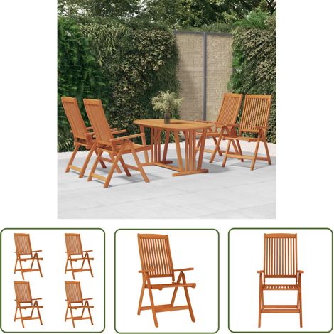 Furniture Limited - Chaises de jardin pliables lot de 4 Bois d'eu (1/5)