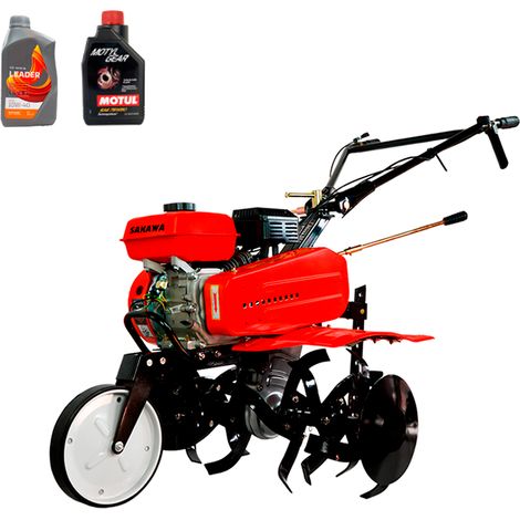 Sakawa – Motobineuse thermique 7CV – Moteur 208cc – Largeur de travail 50-85 cm – Profondeur 17-35 cm – Embrayage double ceinture