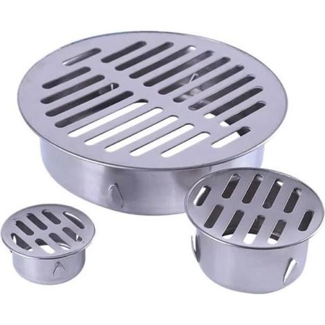 Grille d'évacuation - Acier inoxydable - Ø110 mm - Design creux - Drainage efficace (1/4)