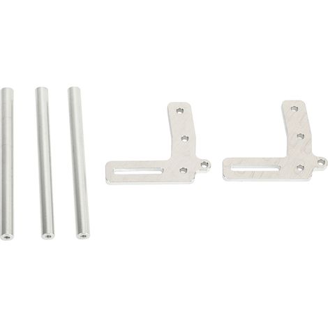 Pare-chocs avant de remplacement en alliage d'aluminium pour voiture RC 1/10, couleur argent (1/5)