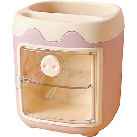 porte-stylo Cochon Multi-grille De Dessin Anim (rose), Support De Rangement Pour Cosmtiques Mignons, Conteneur De Stockage Multifonctionnel, Tagre