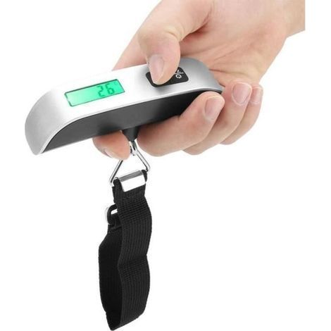 Bilancia digitale portatile - Hztyyier - Portata massima 50 kg - Display LCD retroilluminato - Bilancia da viaggio