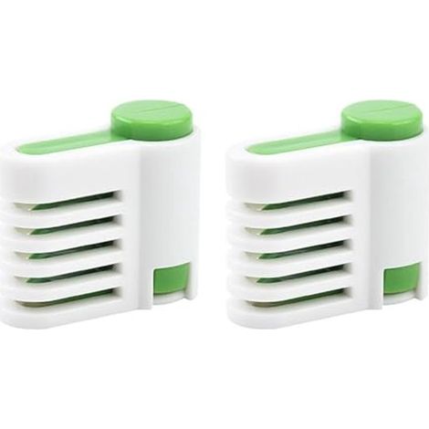 Set di 2 pezzi per tagliare torte fai da te, strumento per stratificare, taglia pane, taglia toast, livellatore a 5 livelli, aiutante da cucina (2, verde), livellatore per torte (1/4)
