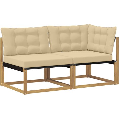 Sectional Sofa Units with Cushion White 162.5 x 83 x 73 cm vidaXL (1/5)