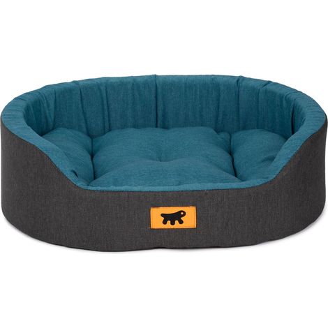 Ferplast DANDY COLOURS Ferplast Cuccia Cane e Gatto da Interno, in Cotone con Cuscino Removibile DANDY. Variante 45 - Misure: 45 x 35 x h 13 cm - Ottanio