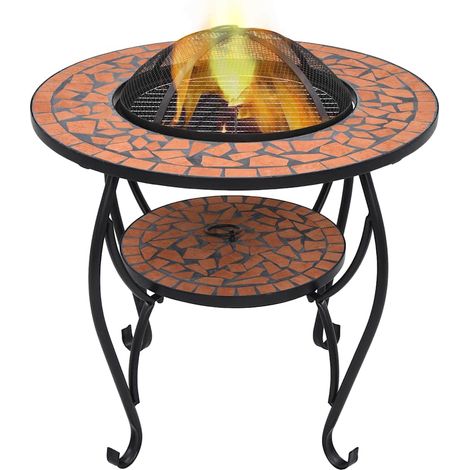 Table de foyer mosaïque Terre cuite 68 cm Céramique (1/5)