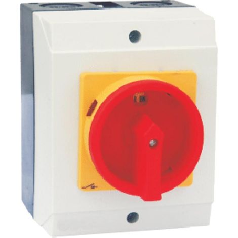 Interruptor Seccionador Corte en Carga Paro Emergencia Superficie Montaje en Cuadro MAXGE 4P 25-100A IP65 25 A (1/4)