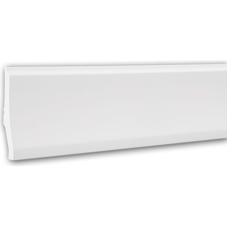 Zócalo 153104F Profhome Perfil de estuco Moldura flexible Moldura decorativa diseño moderno blanco 2 m