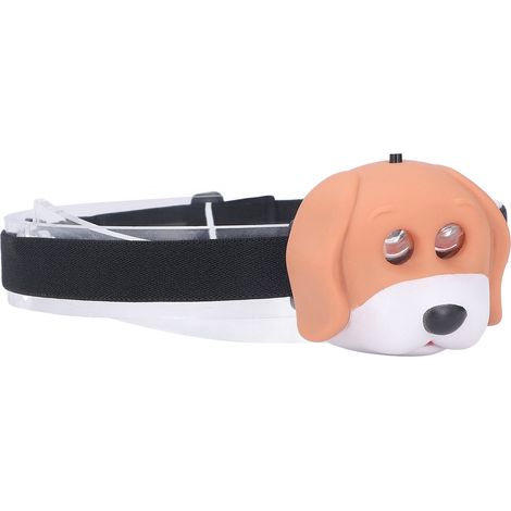Lampe frontale LED dessin animé, lampe frontale mignonne en forme de chien, lampe frontale d'extérieur écologique pour enfants (1/5)
