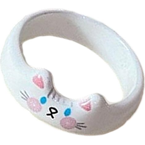 Anello fatto a mano con gatto dei cartoni animati, accessorio - 4