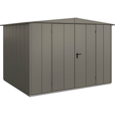 Hörmann Metall-Gerätehaus Berry Modern mit Satteldach Typ 3, 324 x 248 cm, quarzgrau, 8 m², 2-flüglige Tür (1/5)