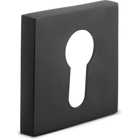 bocallave aluminio yale c cuadrado 51x51 niquel cepillado, negro mate acabado niquel cepilla acabado negro mate