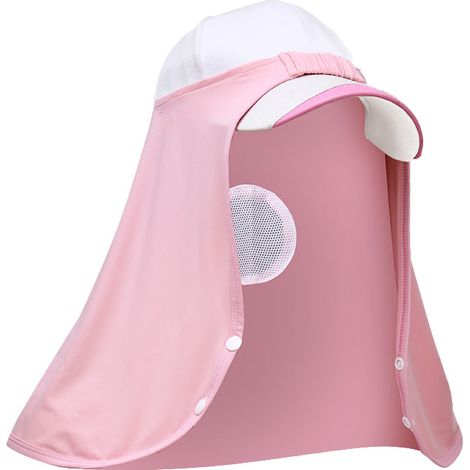 Couvre-tête rafraîchissant en polyester rose, respirant, protection solaire et UV, idéal pour les sports de plein air (1/5)