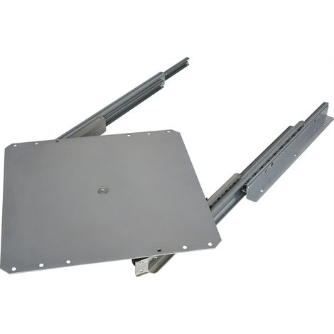 TV-Halterung mit Vollauszug, Halter ausziehbar 320x320 mm, Stahl silber (1/2)