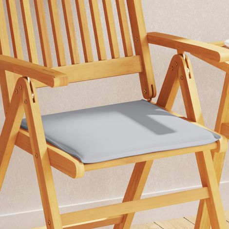 Cojines asiento de jardín cuadrados 2 uds gris claro 45x45x2 cm