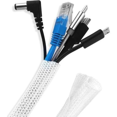 3 m Kabelkanal, 3 Meter lange elektrische Kabelabdeckung, Ø 13 mm flexibler, selbstschließender Kabelorganizer, Kabelmanagement für Computer, Auto, Fernseher, PC, USB, Audio (1/5)