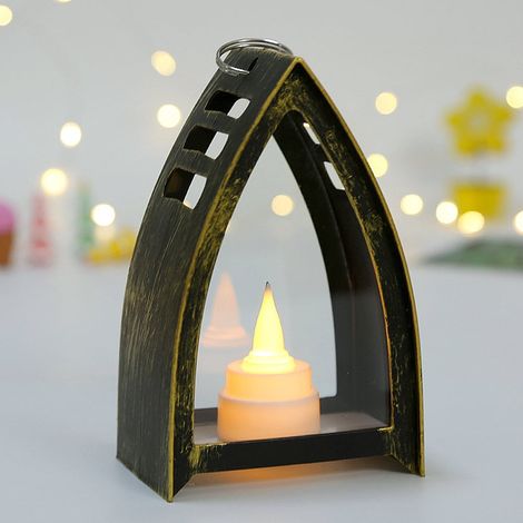Lanterne Portative - Support Pour Bougie - Décoration Intérieure Et Extérieure - Style Rétro - 1 Pièce (1/5)