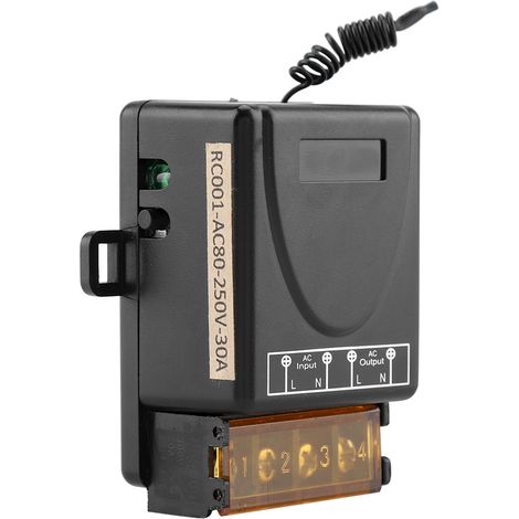 Émetteur-récepteur de télécommande sans fil unidirectionnelle à relais 3000 W (AC80-250 V) (1/5)
