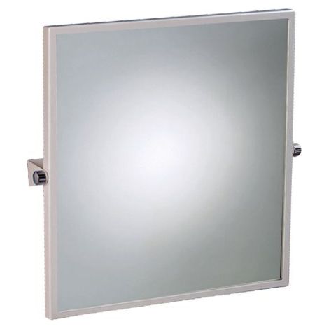 THERMOMAT - SANILINE SPECCHIO DI SICUREZZA AD INCLINAZIONE REGOLABILE CON STAFFE PER FISSAGGIO A MURO 606 X 656 MM. BIANCO 350N