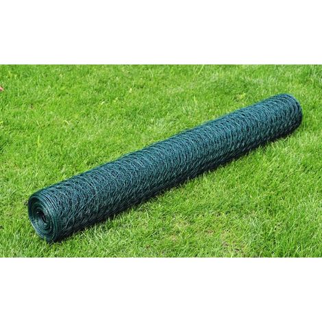 Grillage Acier galvanisé et revêtement en PVC 25x0,75 m Vert 3 (1/4)