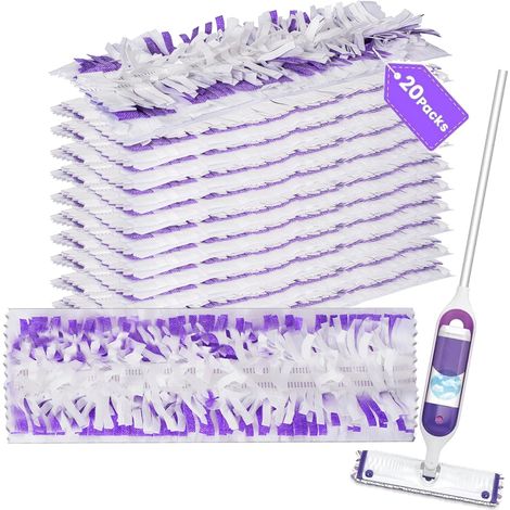 Lntyq Einweg-Wischpad-Nachfüllungen für Swiffer PowerMop Multi-Surface-Wischpad-Nachfüllungen für die Bodenreinigung, 20 Stück (1/5)